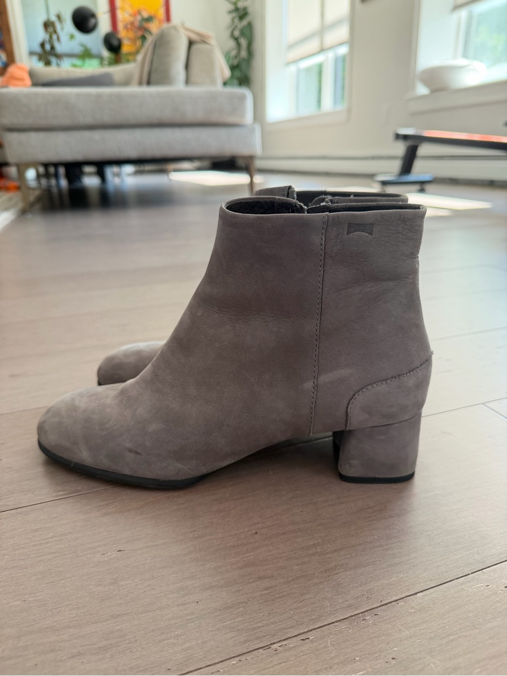 Camper Suede Ankle Boots - Gray